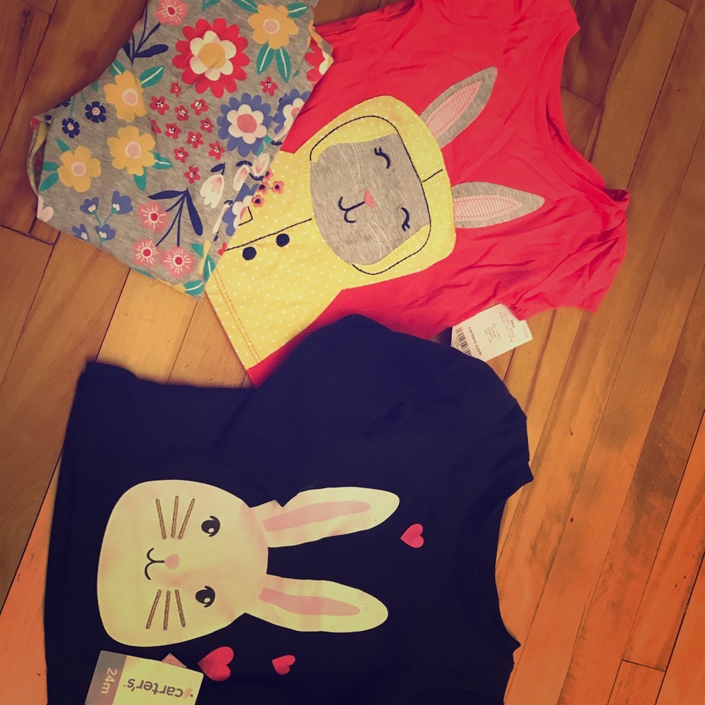 Easter Bunny Carter’s 3 piece lot NWT 24 mo